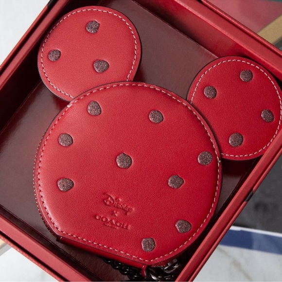 COACH  Disney X Boxed Minnie Mouse Coin Purse - Picture 1 of 5